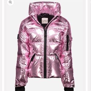 SAM Freestyle Down Jacket Metallic Pink Puffer